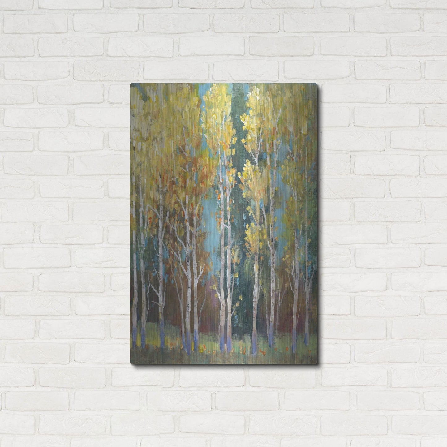 Luxe Metal Art 'Aspen Grove I' by Tim O'Toole, Metal Wall Art,24x36