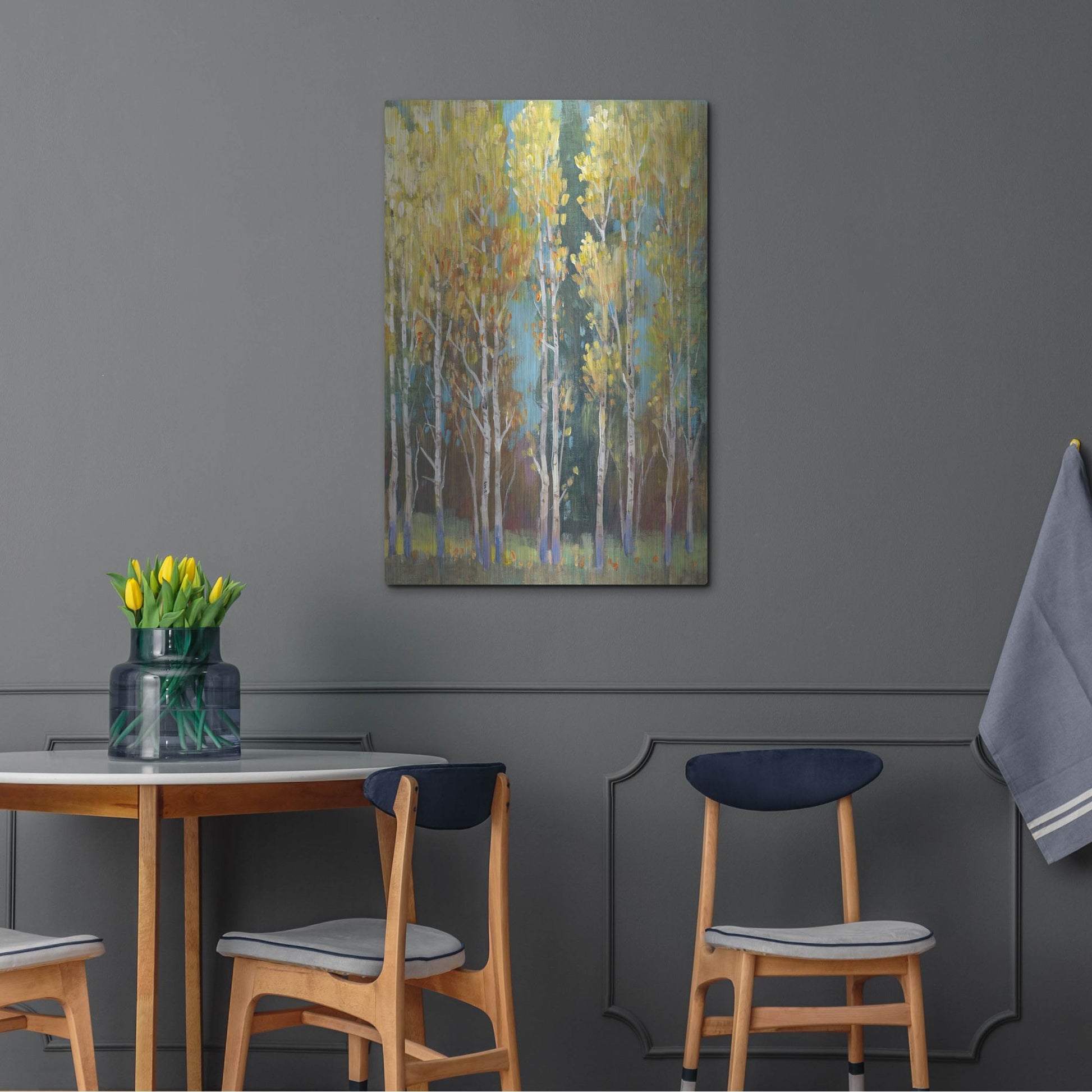 Luxe Metal Art 'Aspen Grove I' by Tim O'Toole, Metal Wall Art,24x36