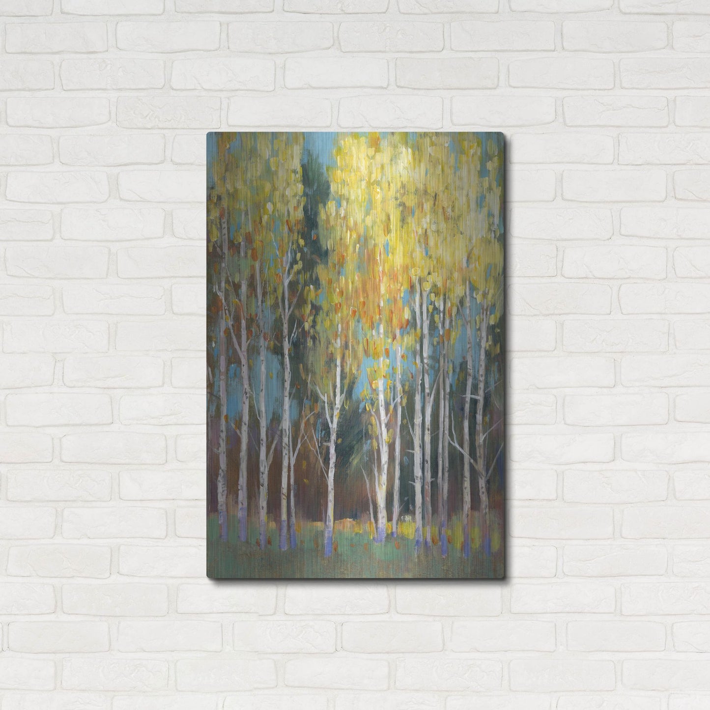 Luxe Metal Art 'Aspen Grove II' by Tim O'Toole, Metal Wall Art,24x36