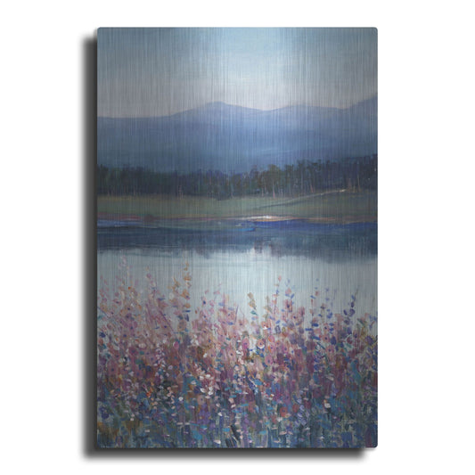 Luxe Metal Art 'Lakeside Mountain II' by Tim O'Toole, Metal Wall Art