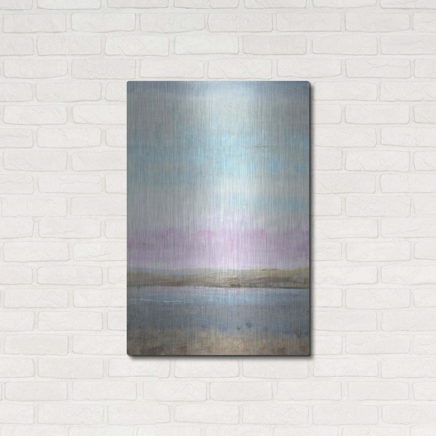 Luxe Metal Art 'Pink Horizon I' by Tim O'Toole, Metal Wall Art,24x36