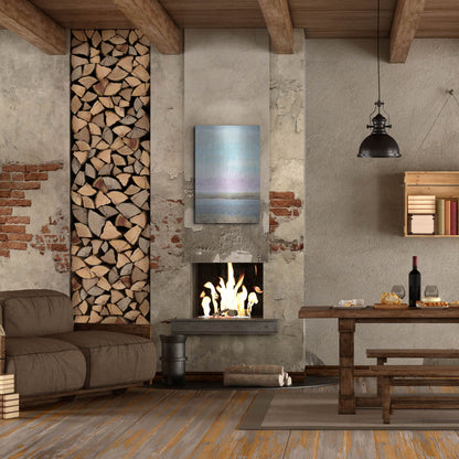 Luxe Metal Art 'Pink Horizon I' by Tim O'Toole, Metal Wall Art,24x36