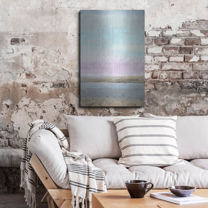Luxe Metal Art 'Pink Horizon I' by Tim O'Toole, Metal Wall Art,24x36