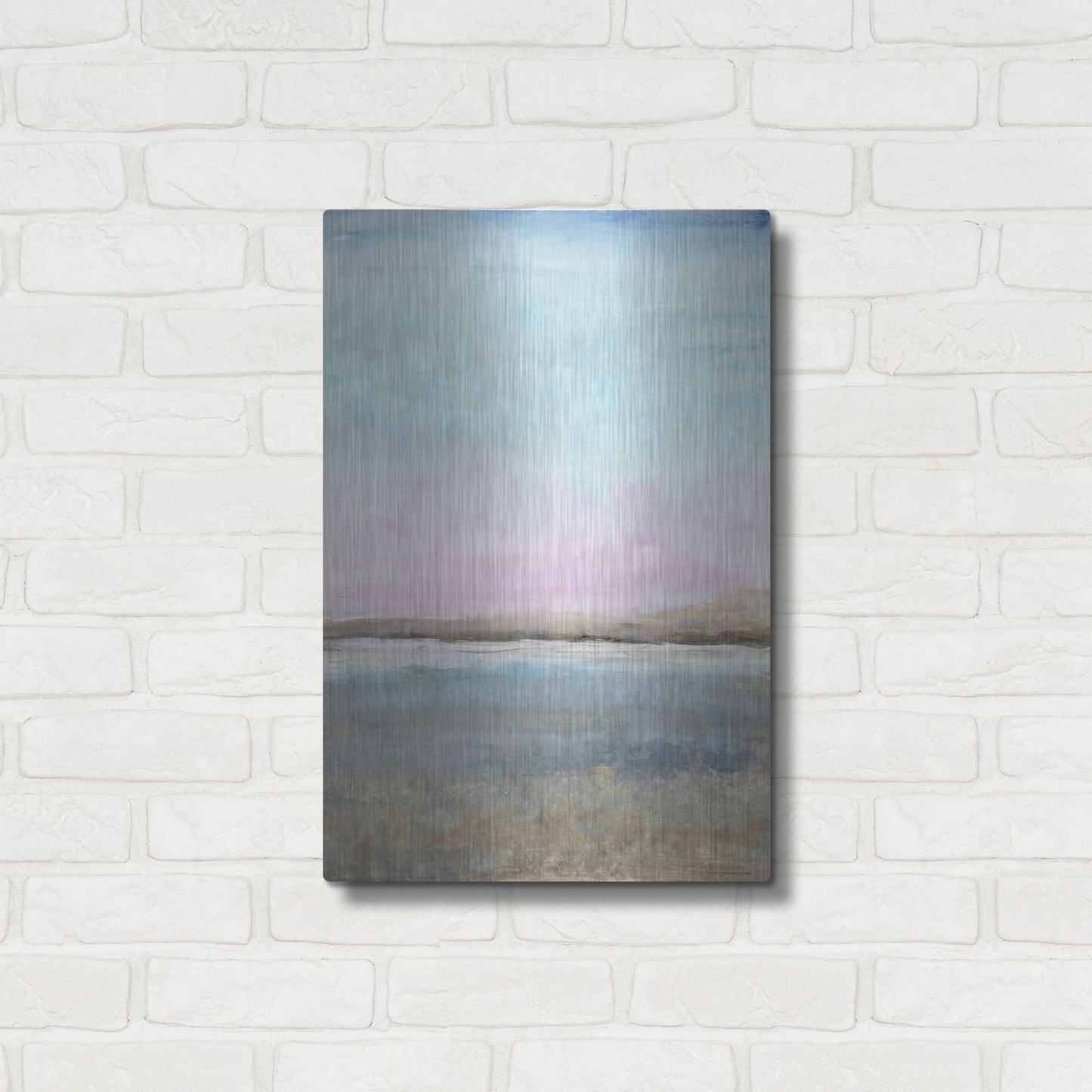 Luxe Metal Art 'Pink Horizon II' by Tim O'Toole, Metal Wall Art,16x24