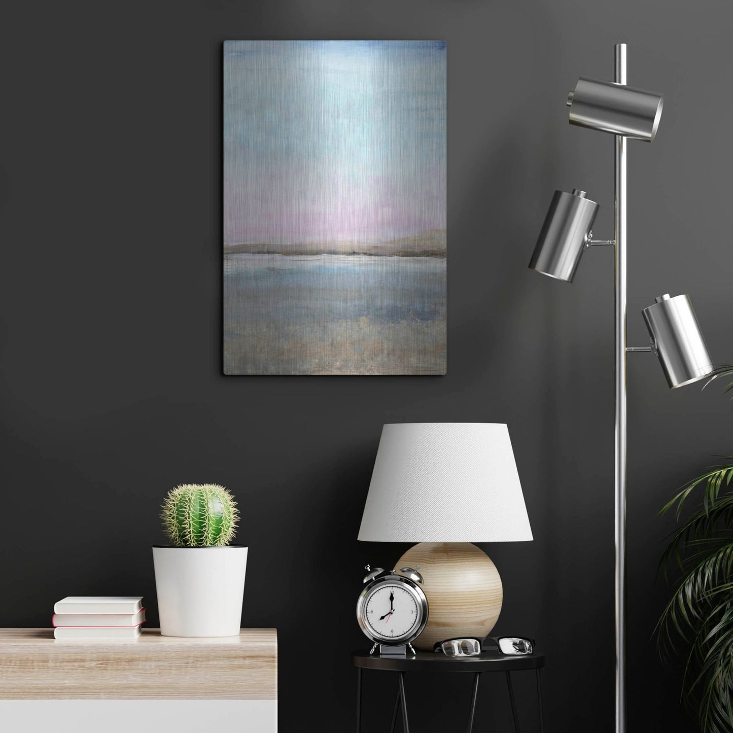 Luxe Metal Art 'Pink Horizon II' by Tim O'Toole, Metal Wall Art,16x24