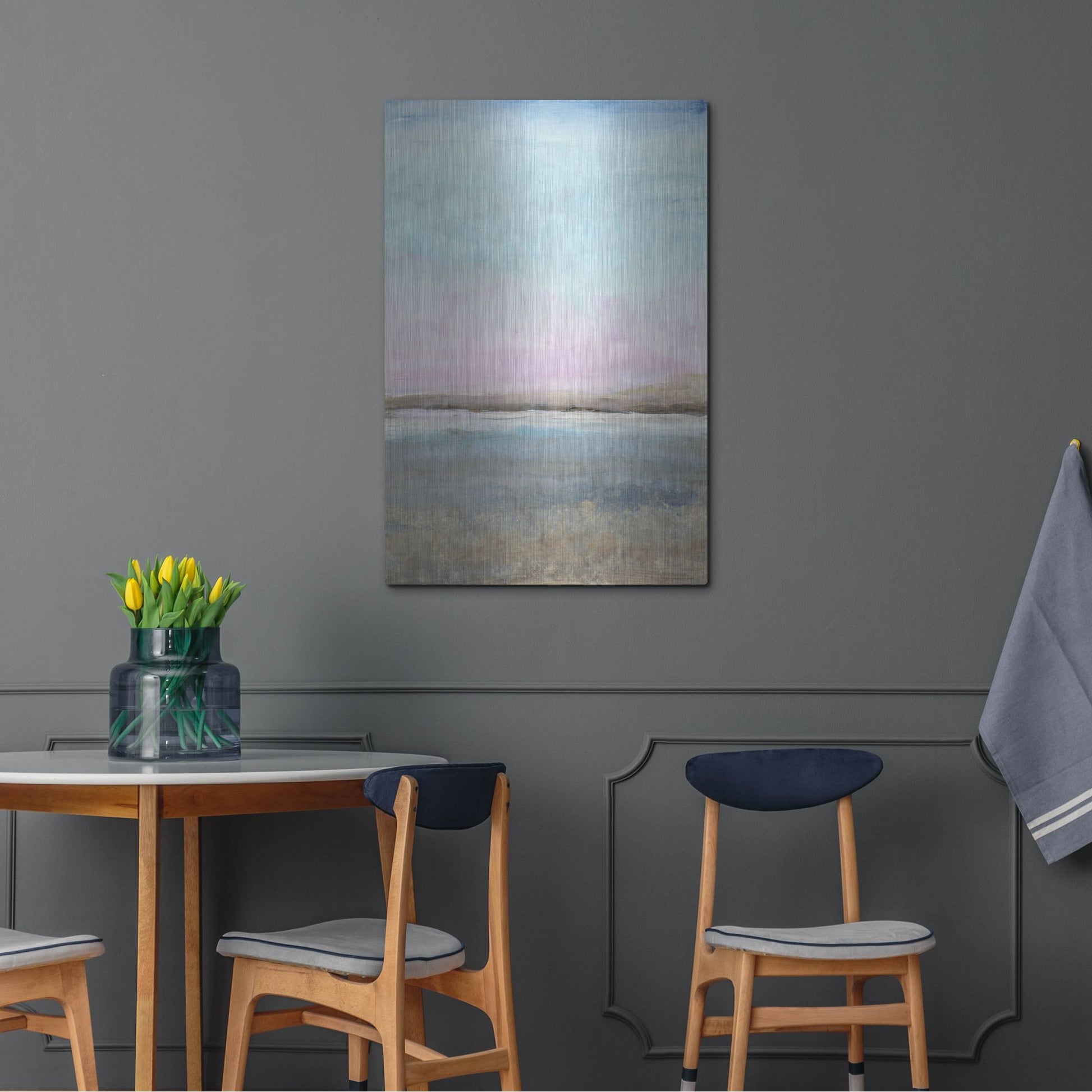 Luxe Metal Art 'Pink Horizon II' by Tim O'Toole, Metal Wall Art,24x36