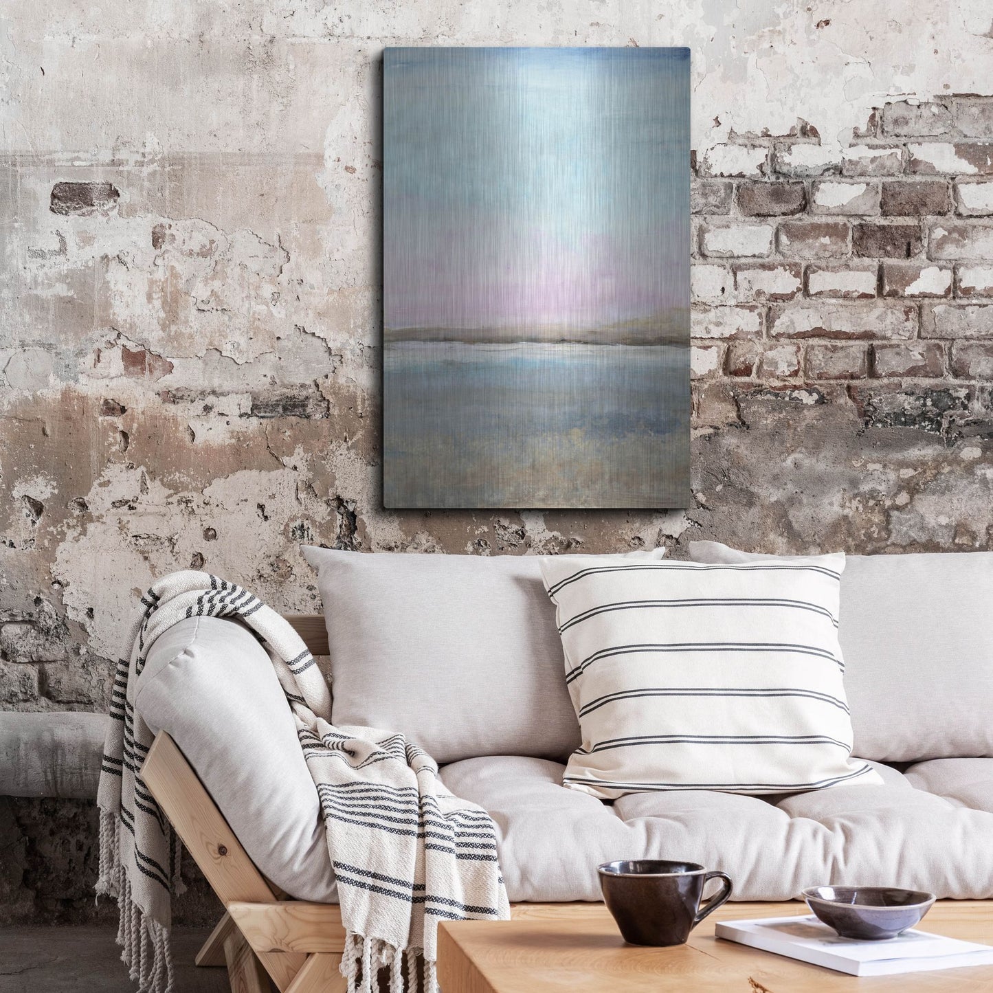 Luxe Metal Art 'Pink Horizon II' by Tim O'Toole, Metal Wall Art,24x36