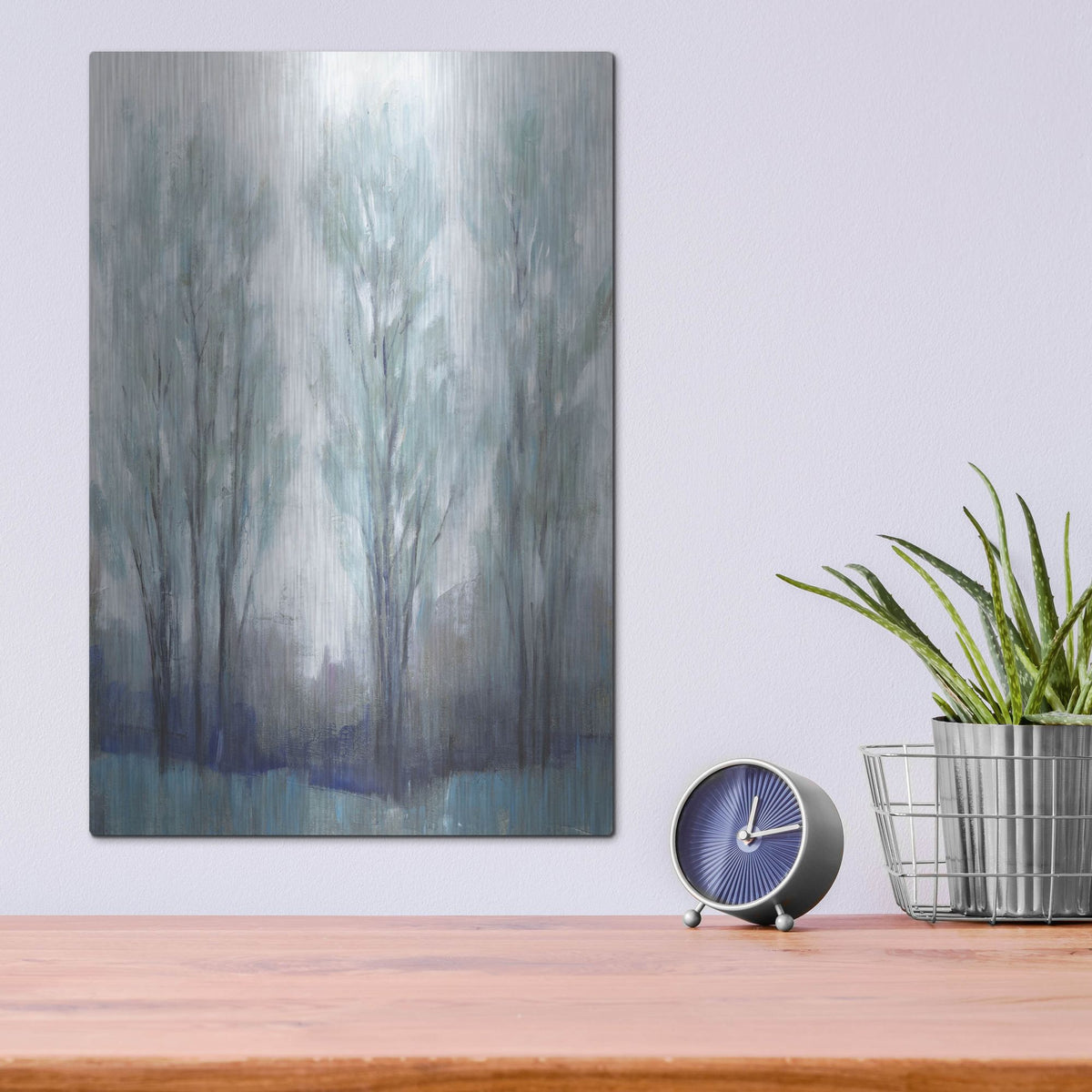 Luxe Metal Art 'Through the Clearing I' by Tim O'Toole, Metal Wall Art,12x16