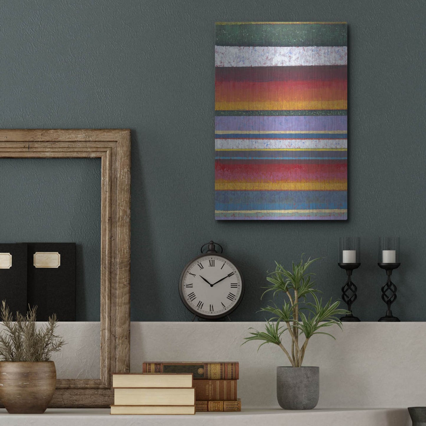 Luxe Metal Art 'Tulip Fields II' by Tim O'Toole, Metal Wall Art,12x16