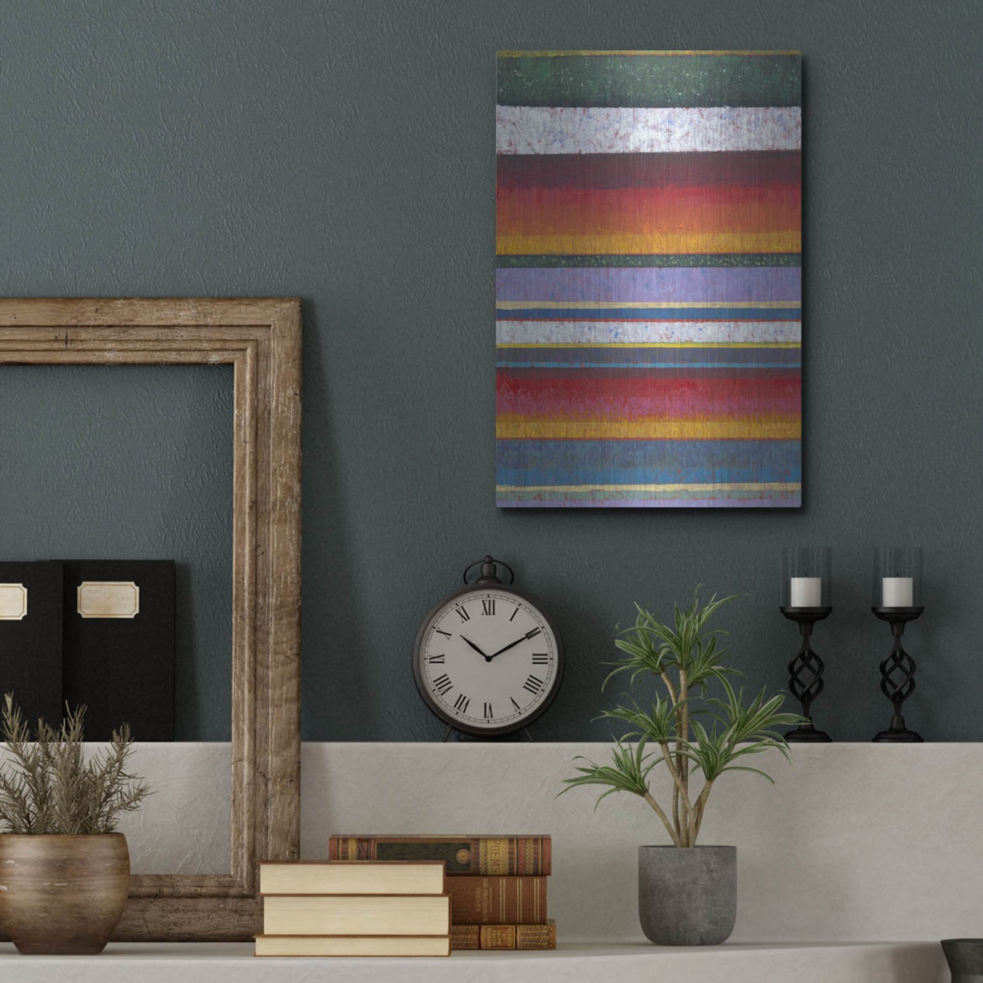 Luxe Metal Art 'Tulip Fields II' by Tim O'Toole, Metal Wall Art,12x16