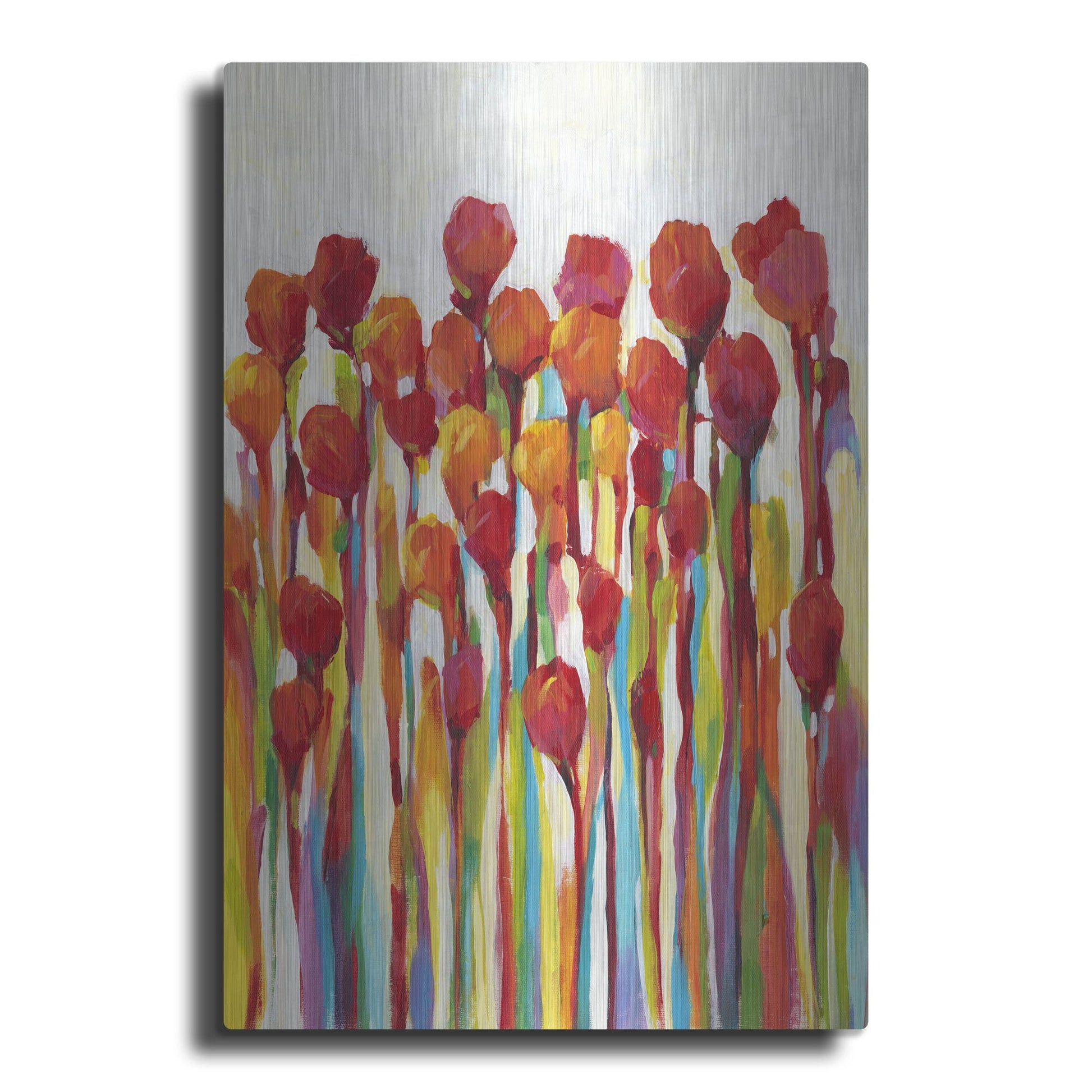 Luxe Metal Art 'Bursting with Color I' by Tim O'Toole, Metal Wall Art