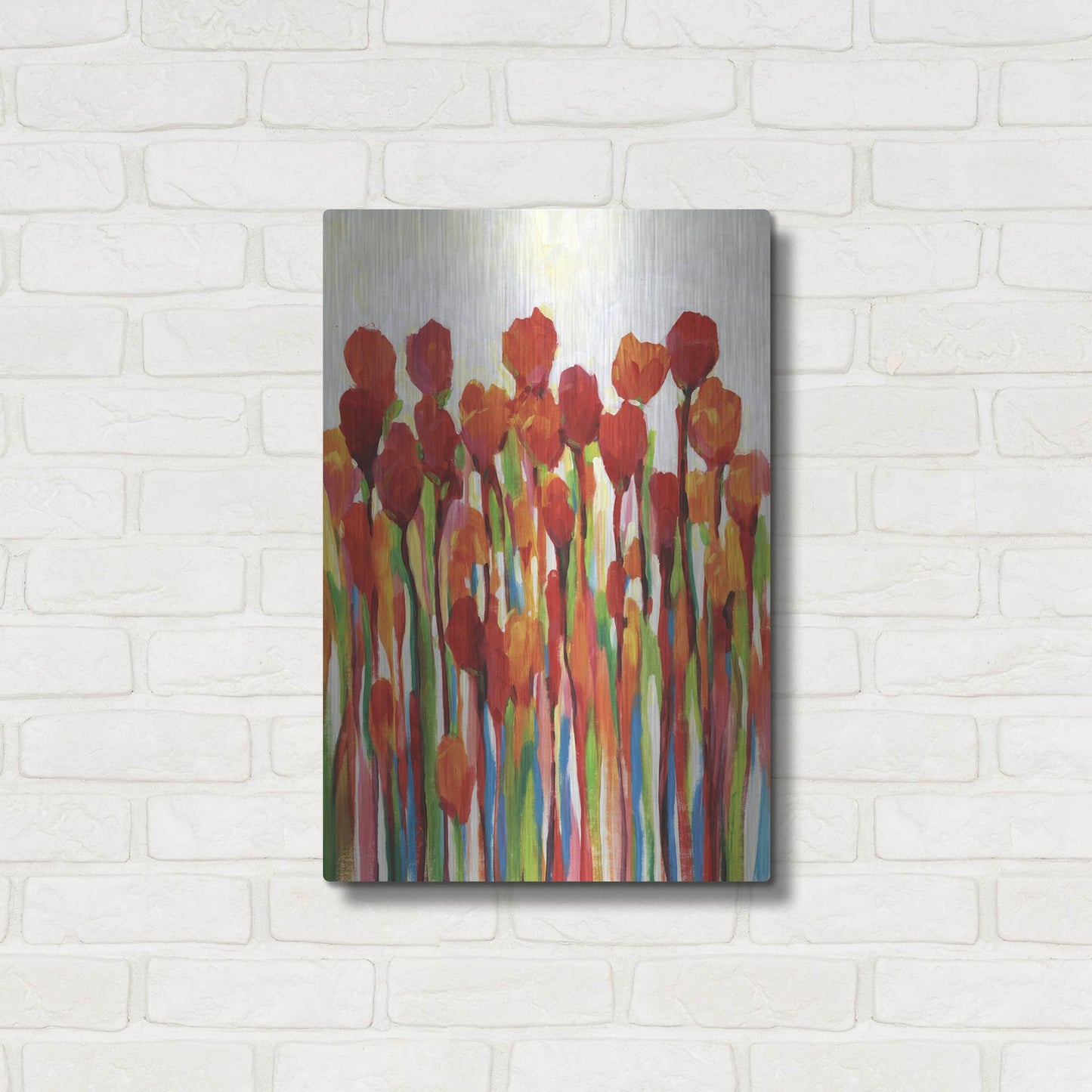 Luxe Metal Art 'Bursting with Color II' by Tim O'Toole, Metal Wall Art,16x24