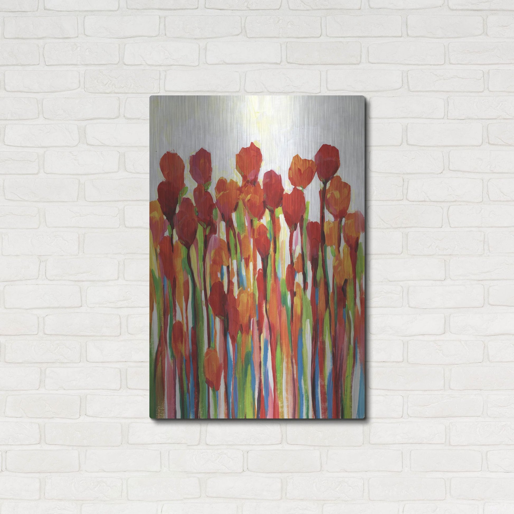 Luxe Metal Art 'Bursting with Color II' by Tim O'Toole, Metal Wall Art,24x36