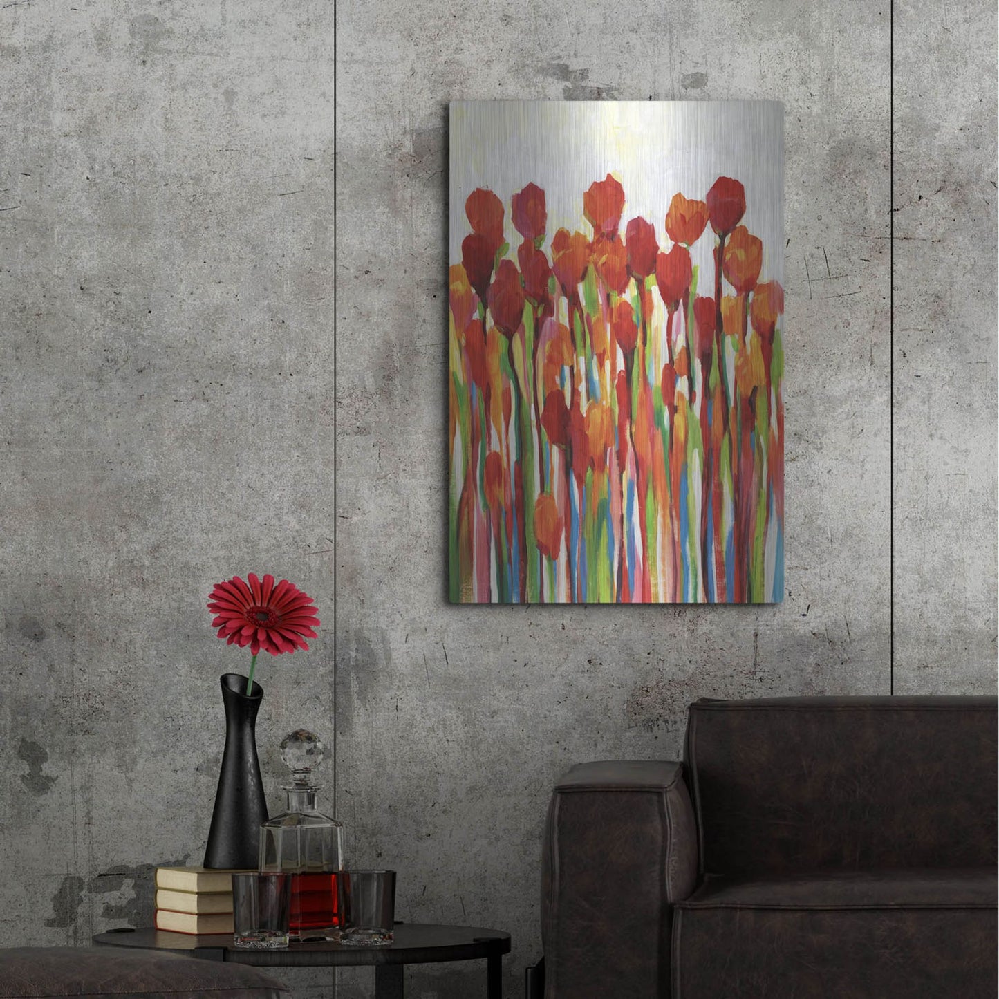 Luxe Metal Art 'Bursting with Color II' by Tim O'Toole, Metal Wall Art,24x36