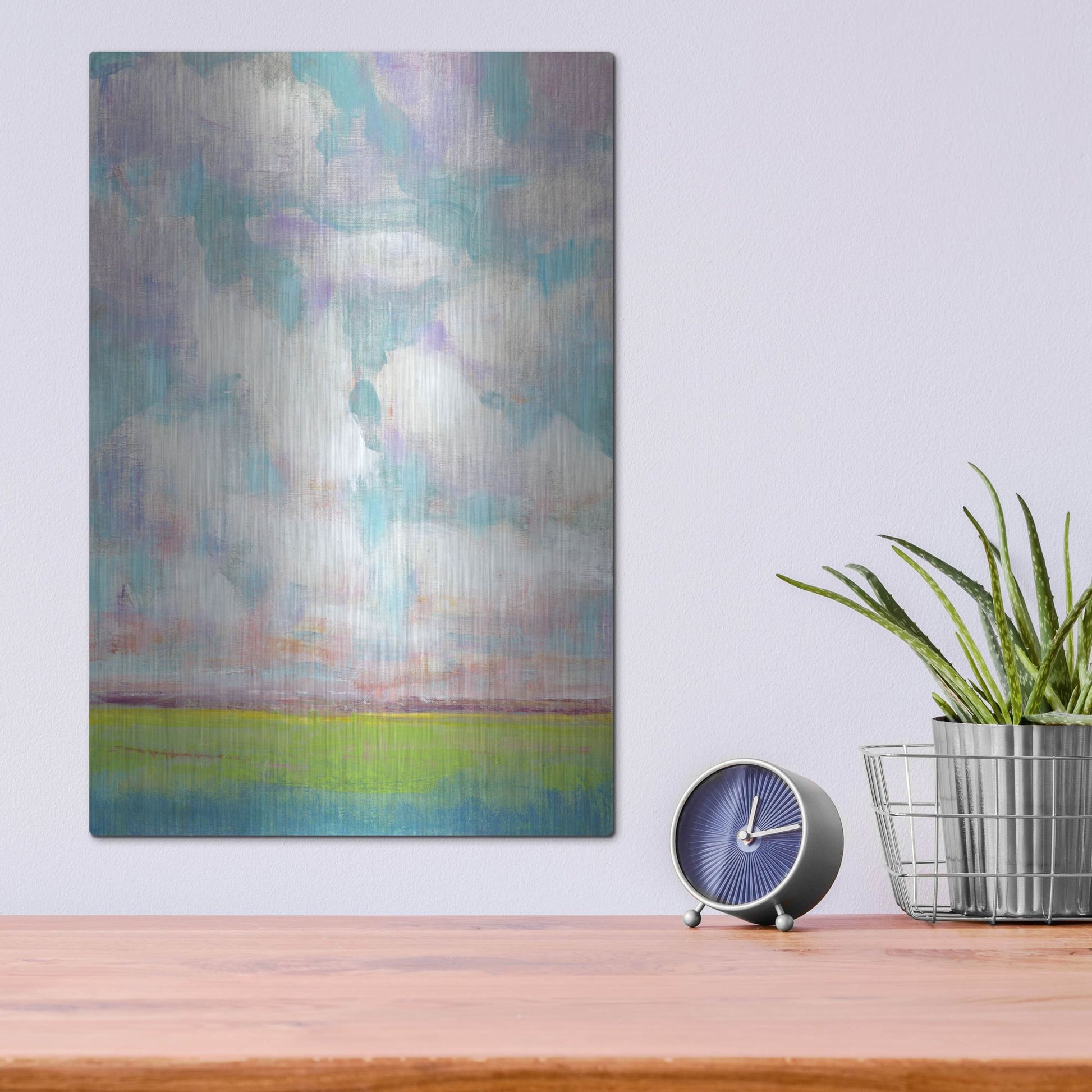 Luxe Metal Art 'Clouds in Motion I' by Tim O'Toole, Metal Wall Art,12x16