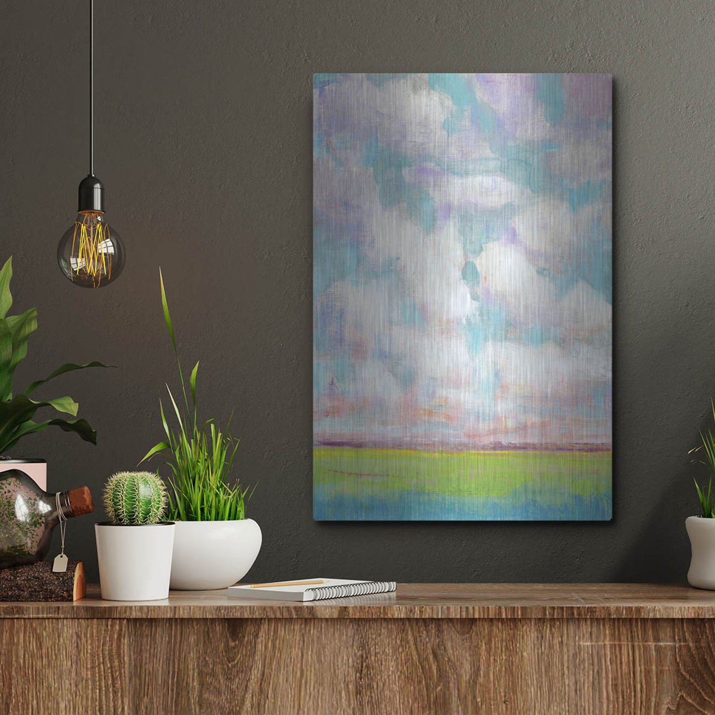 Luxe Metal Art 'Clouds in Motion I' by Tim O'Toole, Metal Wall Art,12x16