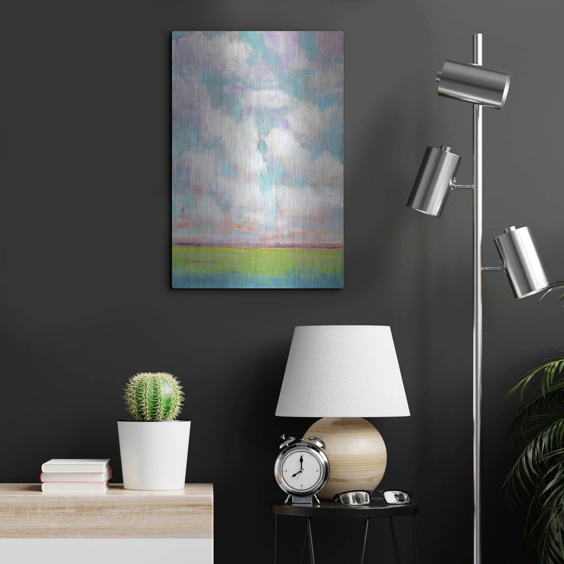 Luxe Metal Art 'Clouds in Motion I' by Tim O'Toole, Metal Wall Art,16x24