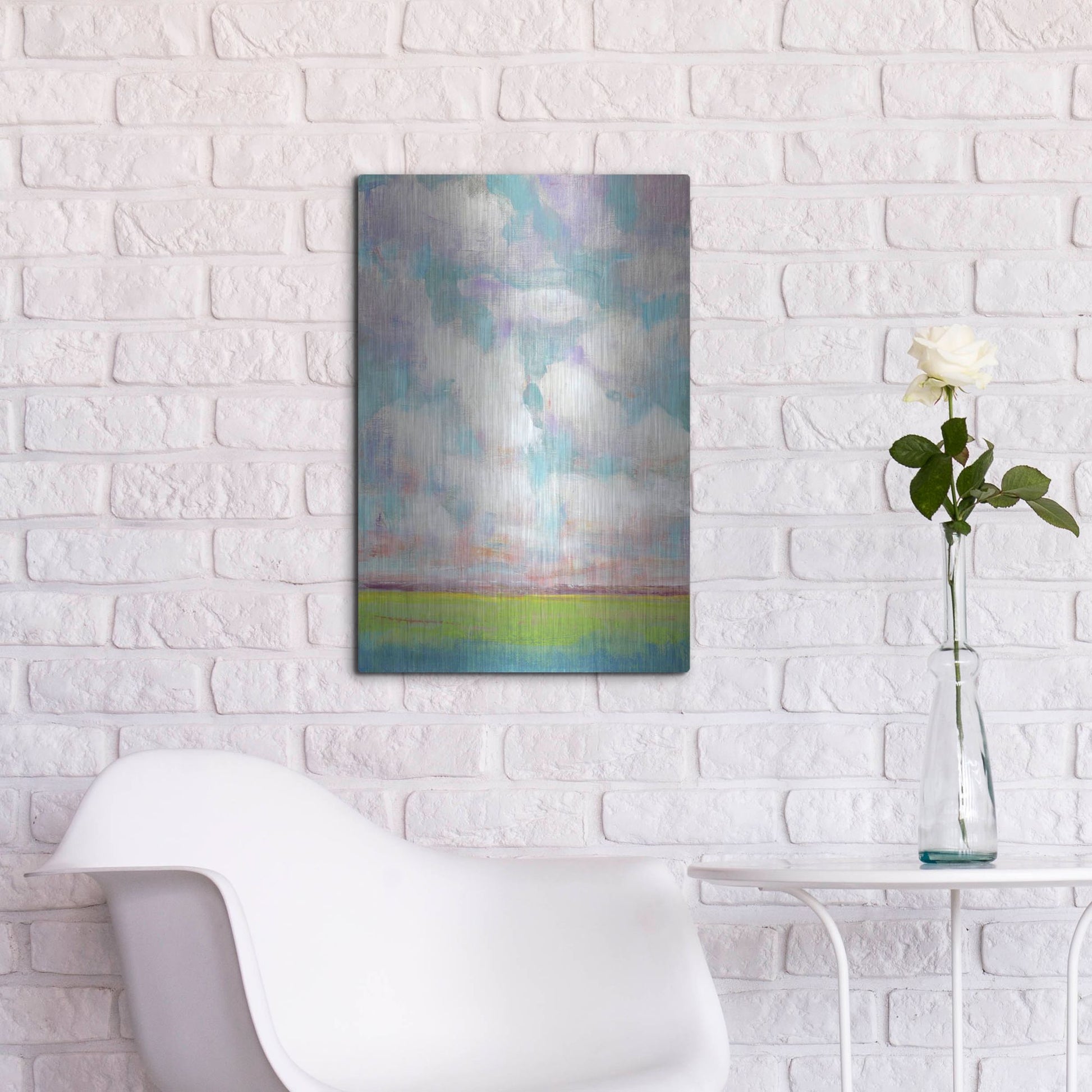 Luxe Metal Art 'Clouds in Motion I' by Tim O'Toole, Metal Wall Art,16x24