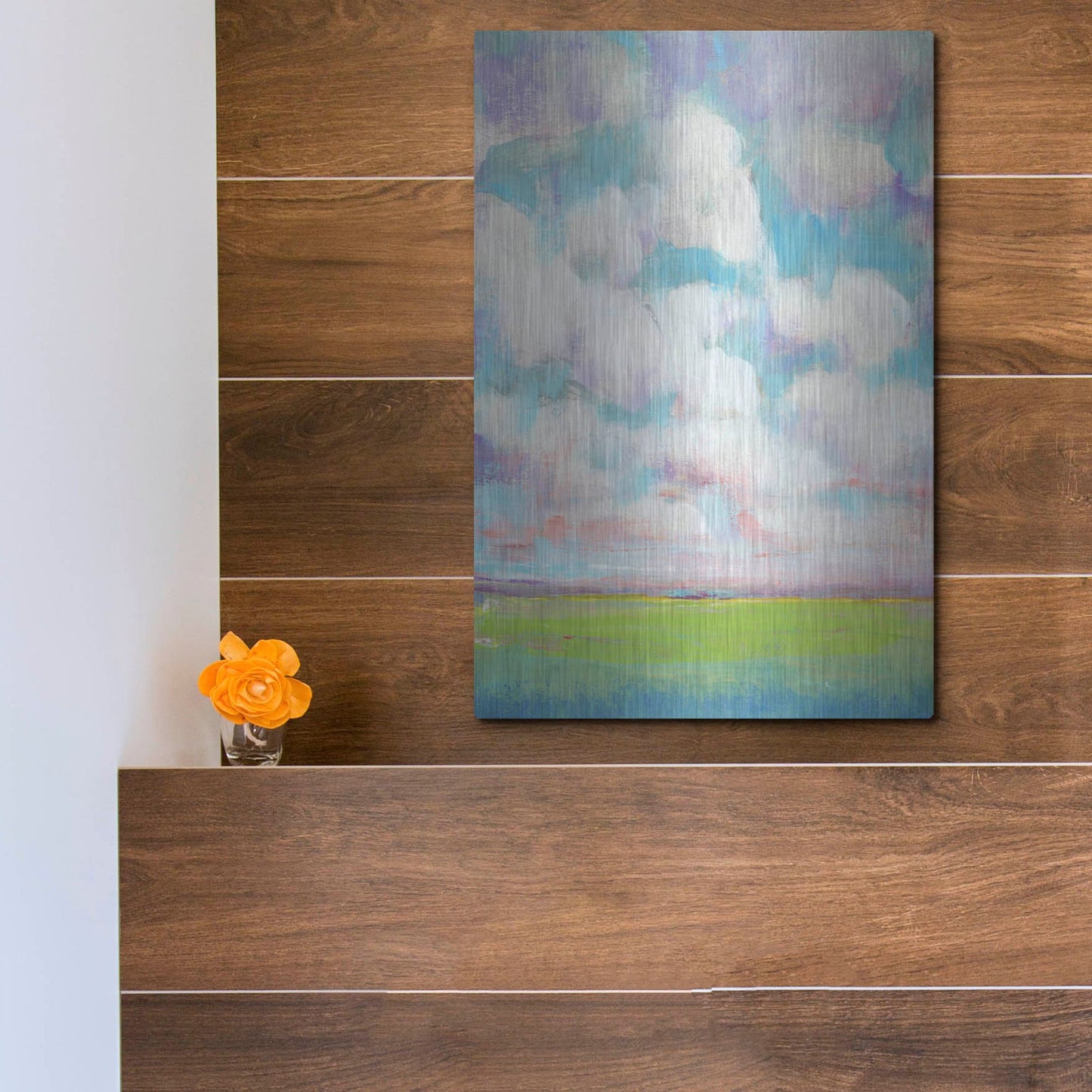 Luxe Metal Art 'Clouds in Motion II' by Tim O'Toole, Metal Wall Art,12x16