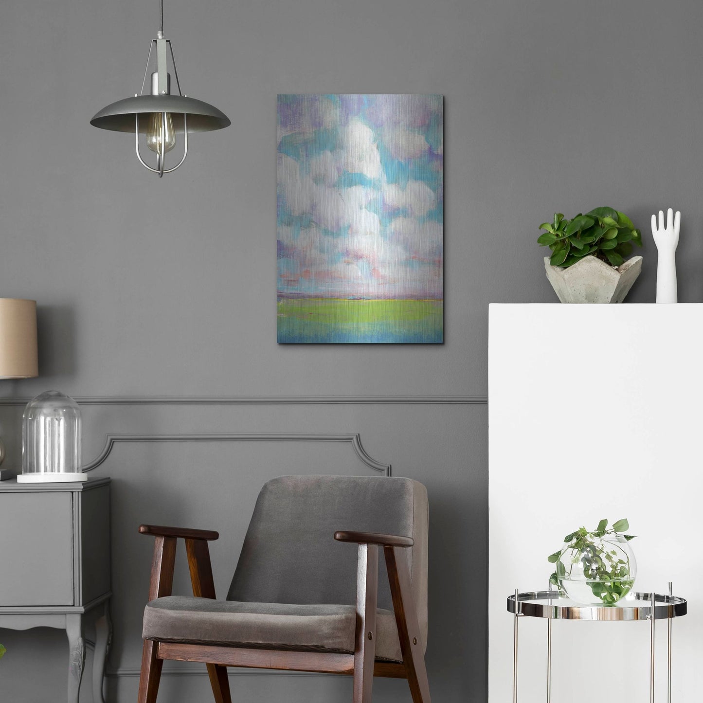 Luxe Metal Art 'Clouds in Motion II' by Tim O'Toole, Metal Wall Art,16x24