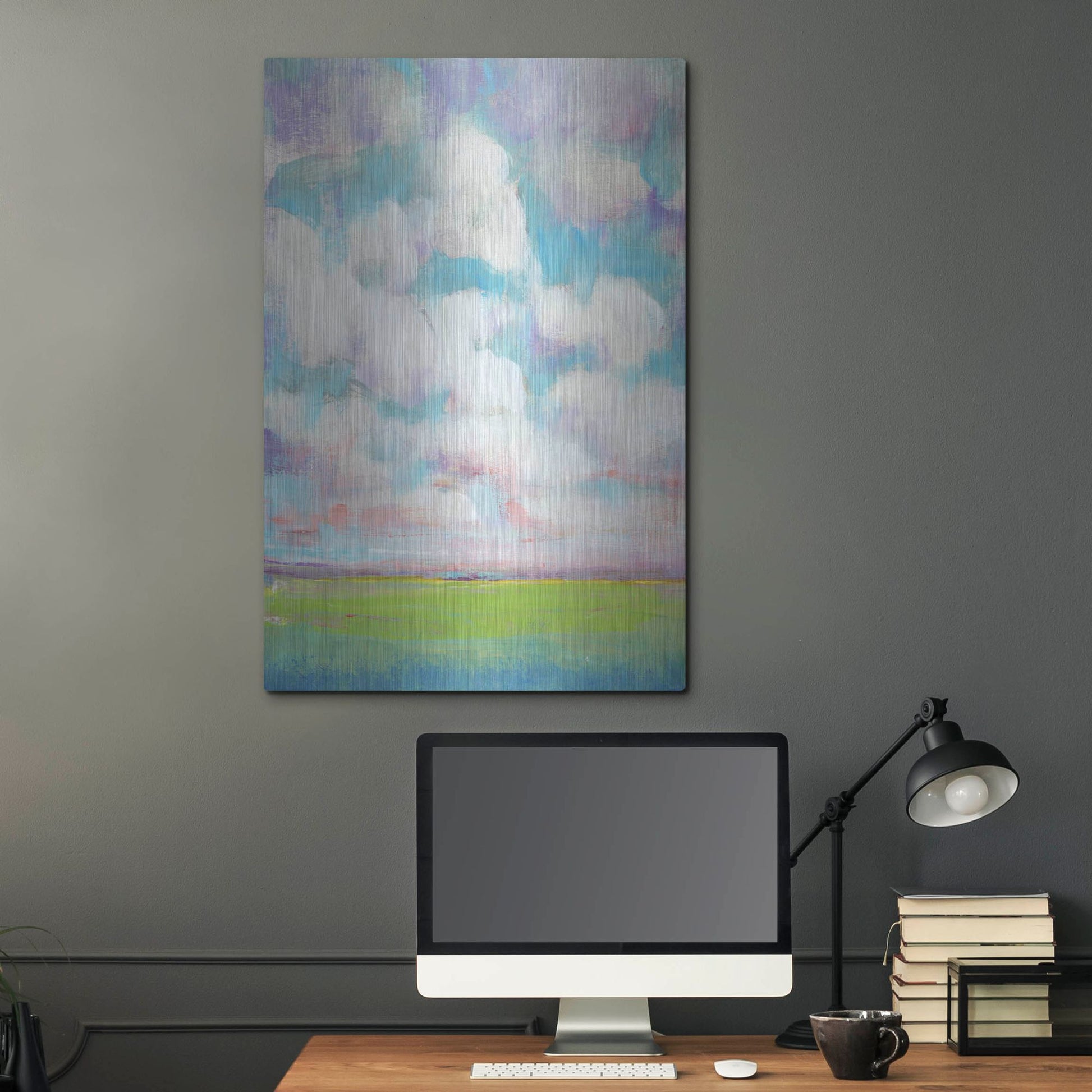 Luxe Metal Art 'Clouds in Motion II' by Tim O'Toole, Metal Wall Art,24x36