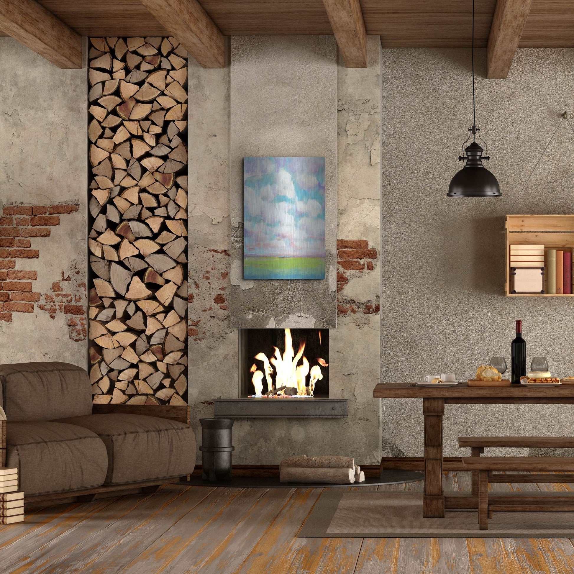 Luxe Metal Art 'Clouds in Motion II' by Tim O'Toole, Metal Wall Art,24x36