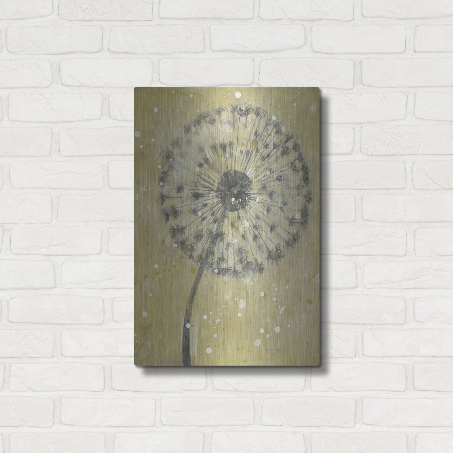 Luxe Metal Art 'Dandelion Abstract I' by Tim O'Toole, Metal Wall Art,16x24
