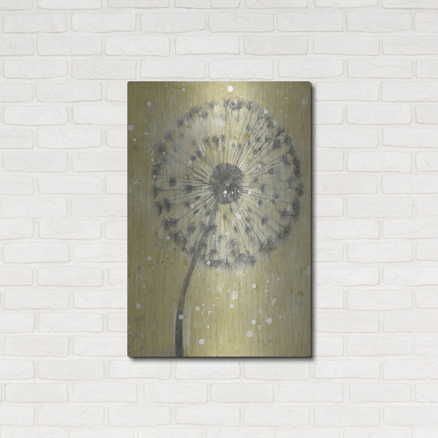 Luxe Metal Art 'Dandelion Abstract I' by Tim O'Toole, Metal Wall Art,24x36