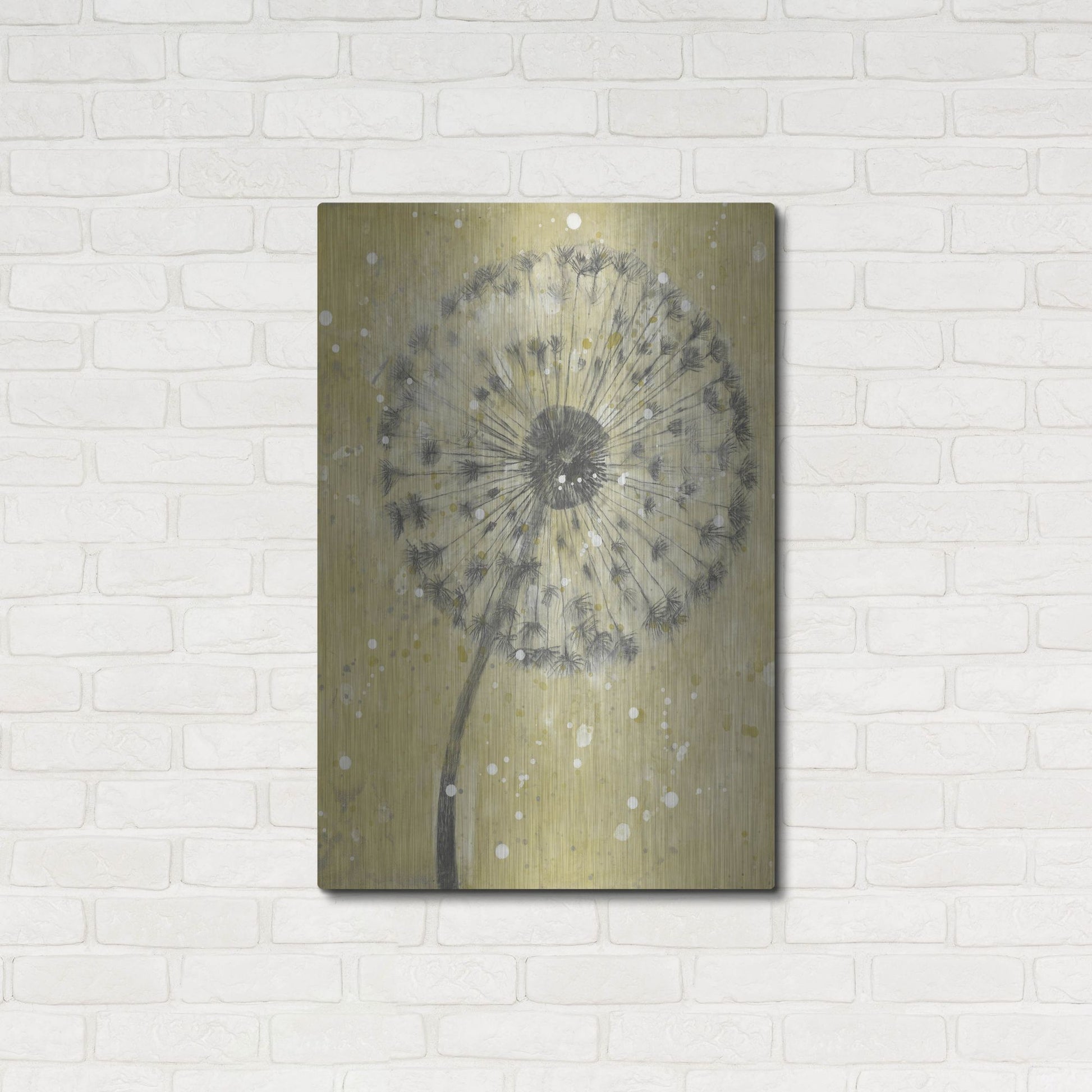 Luxe Metal Art 'Dandelion Abstract I' by Tim O'Toole, Metal Wall Art,24x36