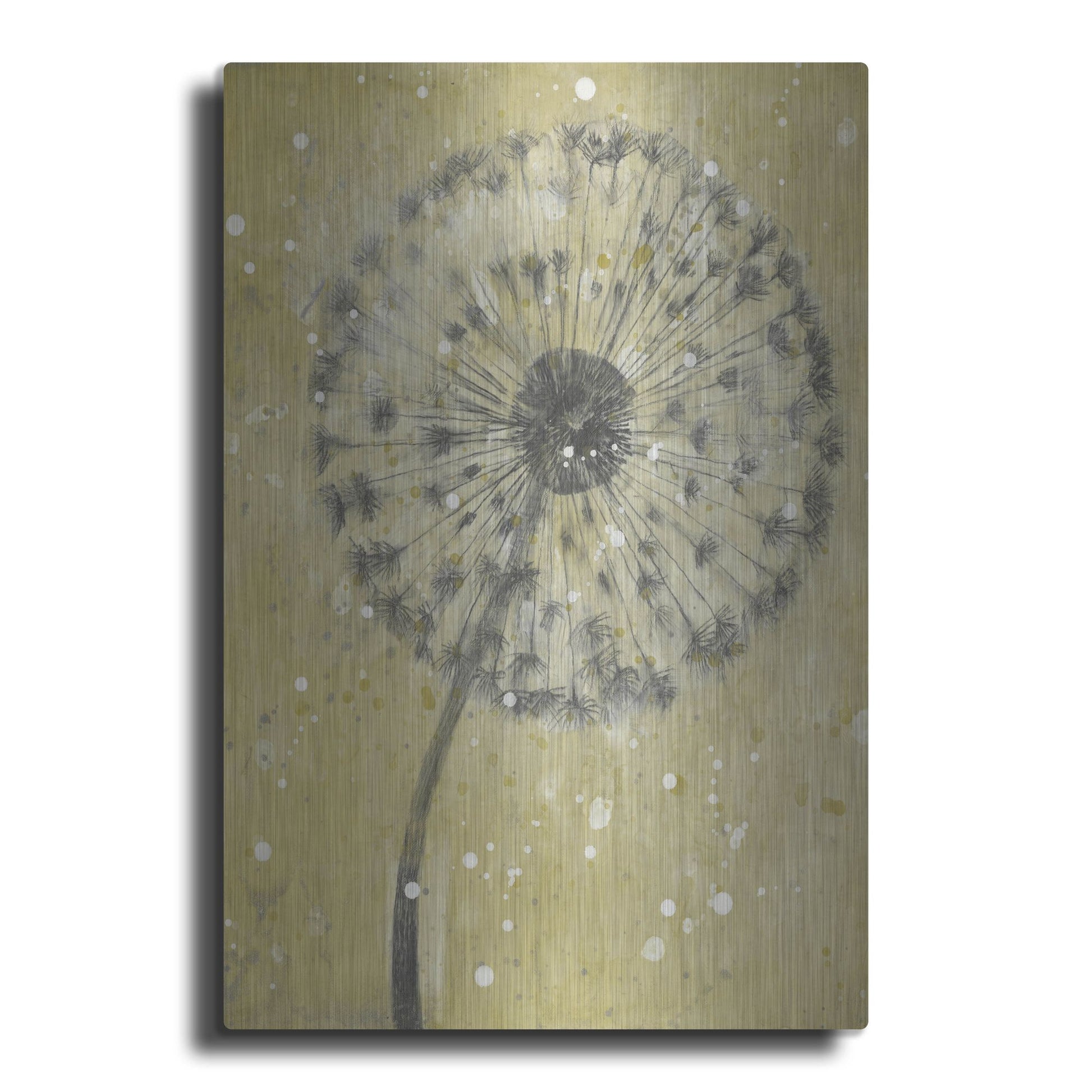 Luxe Metal Art 'Dandelion Abstract I' by Tim O'Toole, Metal Wall Art