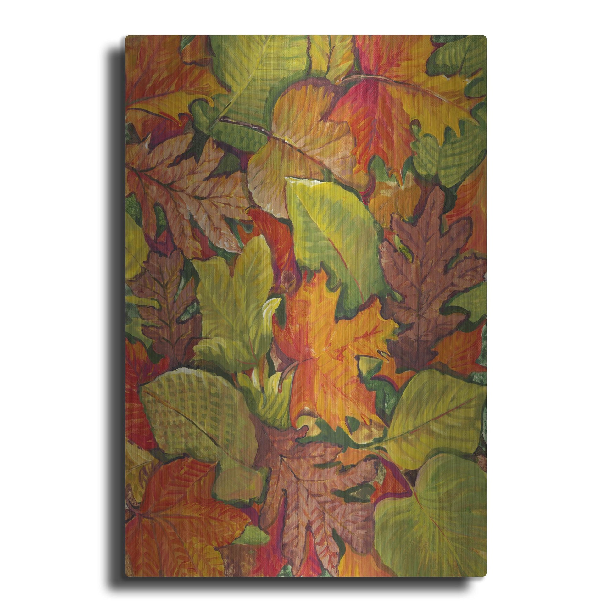 Luxe Metal Art 'Fallen Leaves I' by Tim O'Toole, Metal Wall Art