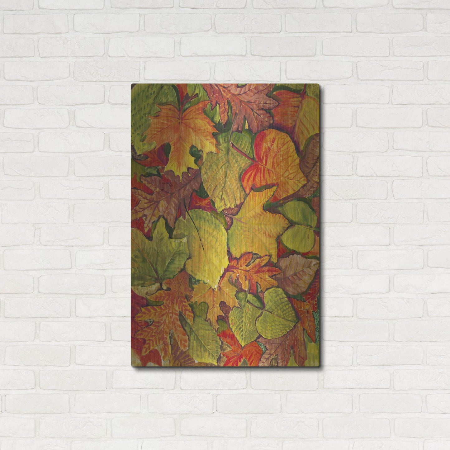 Luxe Metal Art 'Fallen Leaves II' by Tim O'Toole, Metal Wall Art,24x36