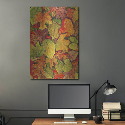 Luxe Metal Art 'Fallen Leaves II' by Tim O'Toole, Metal Wall Art,24x36