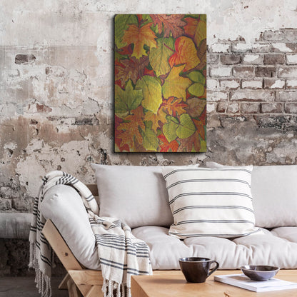 Luxe Metal Art 'Fallen Leaves II' by Tim O'Toole, Metal Wall Art,24x36