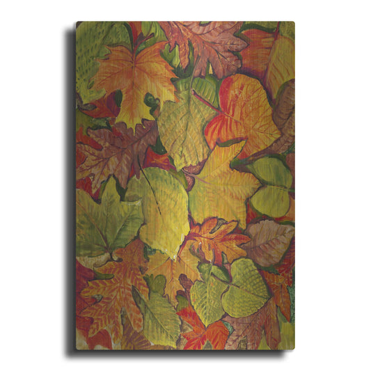Luxe Metal Art 'Fallen Leaves II' by Tim O'Toole, Metal Wall Art