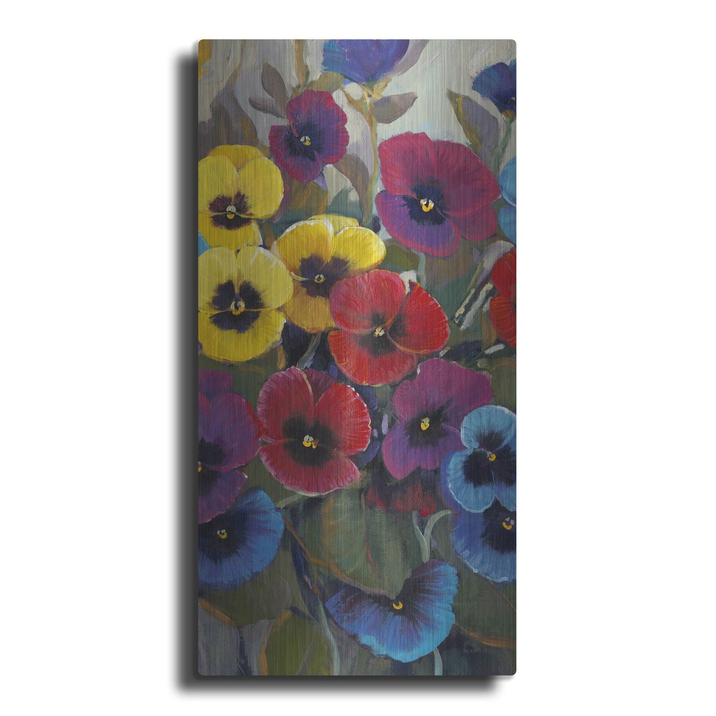 Luxe Metal Art 'Pansy Panel II' by Tim O'Toole, Metal Wall Art