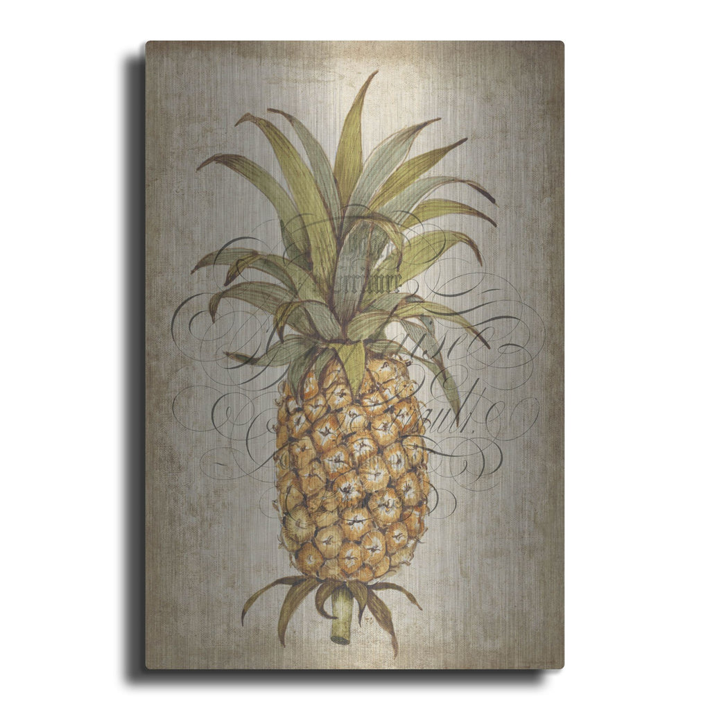 Luxe Metal Art 'Pineapple Study II' by Tim O'Toole, Metal Wall Art