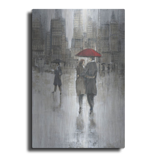 Luxe Metal Art 'Rain in The City II' by Tim O'Toole, Metal Wall Art