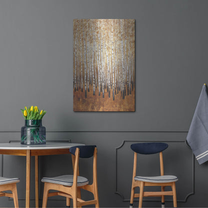 Luxe Metal Art 'Sienna Birches I' by Tim O'Toole, Metal Wall Art,24x36