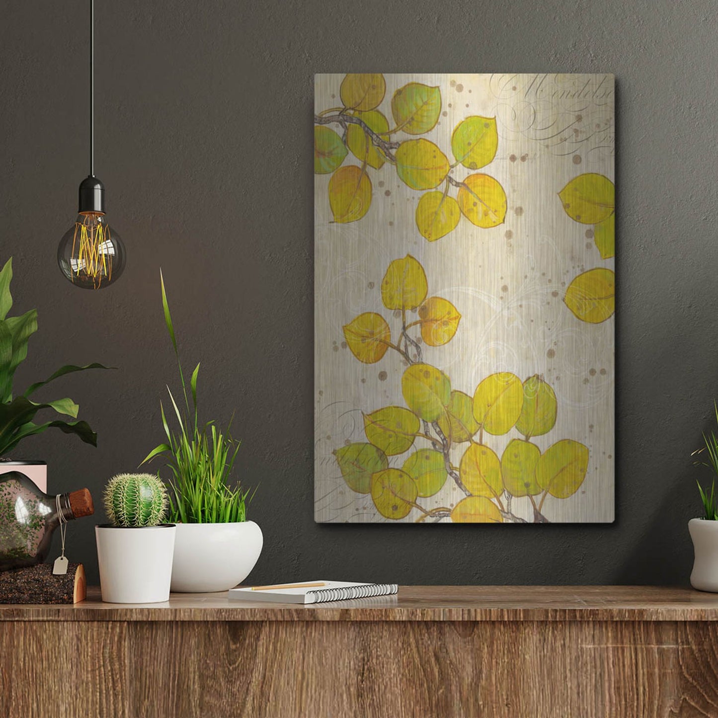 Luxe Metal Art 'Turning I' by Tim O'Toole, Metal Wall Art,12x16