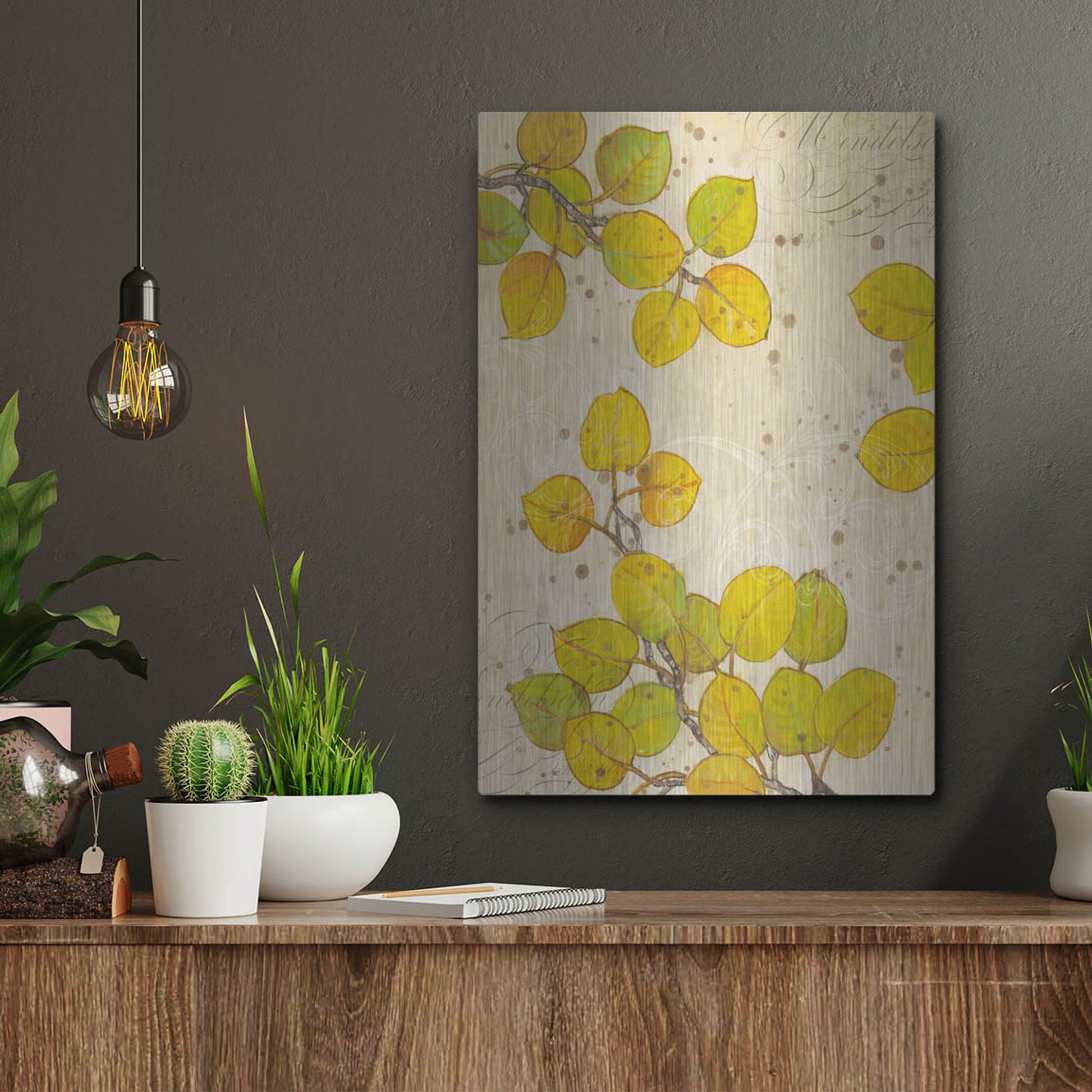 Luxe Metal Art 'Turning I' by Tim O'Toole, Metal Wall Art,12x16