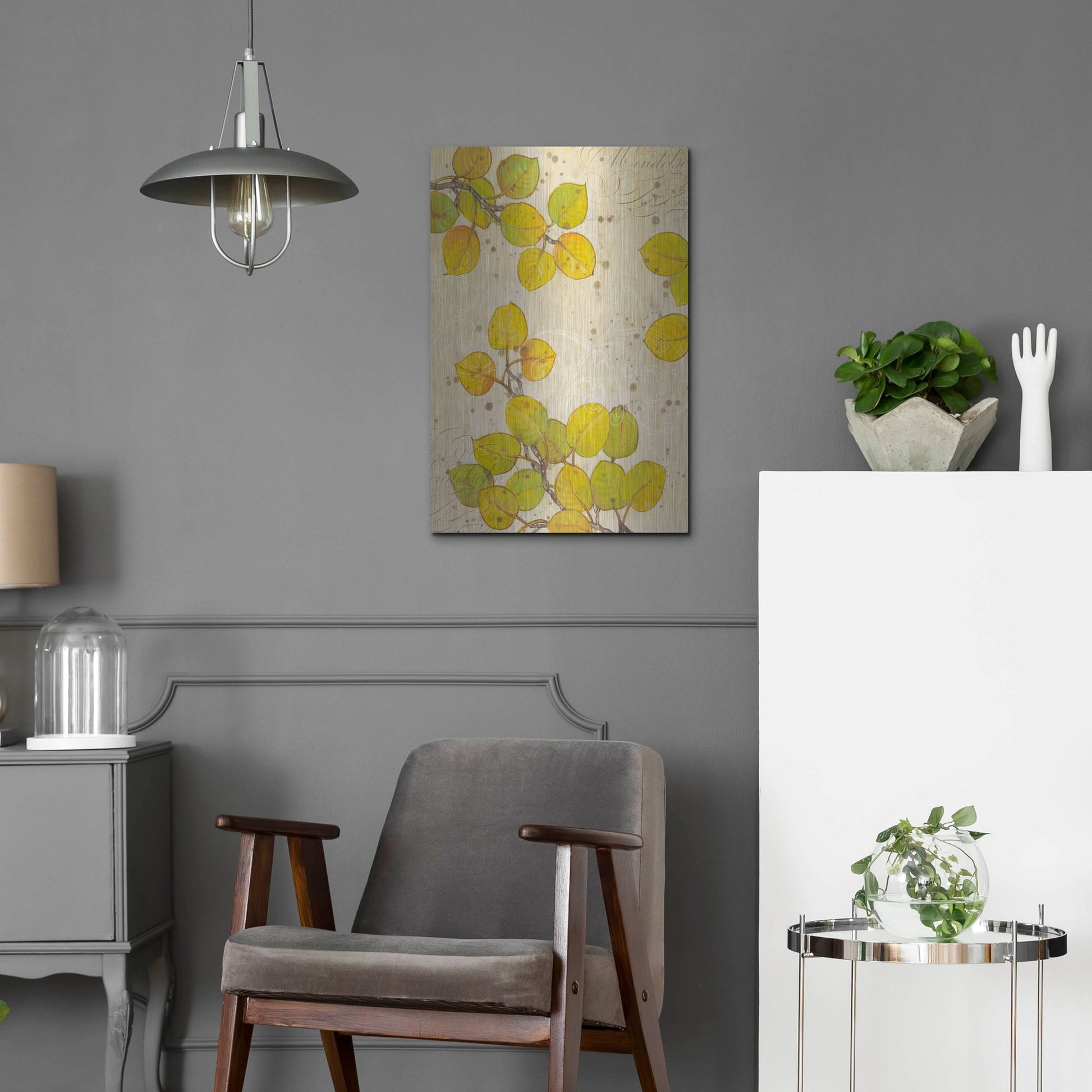 Luxe Metal Art 'Turning I' by Tim O'Toole, Metal Wall Art,16x24