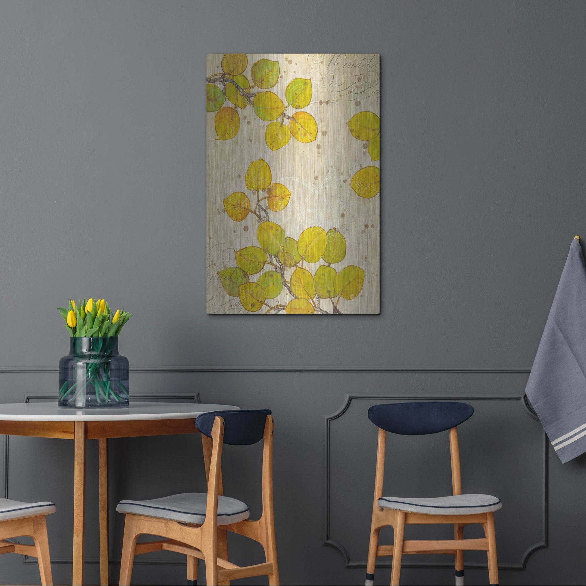 Luxe Metal Art 'Turning I' by Tim O'Toole, Metal Wall Art,24x36