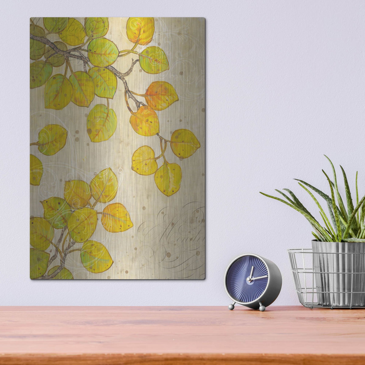 Luxe Metal Art 'Turning II' by Tim O'Toole, Metal Wall Art,12x16