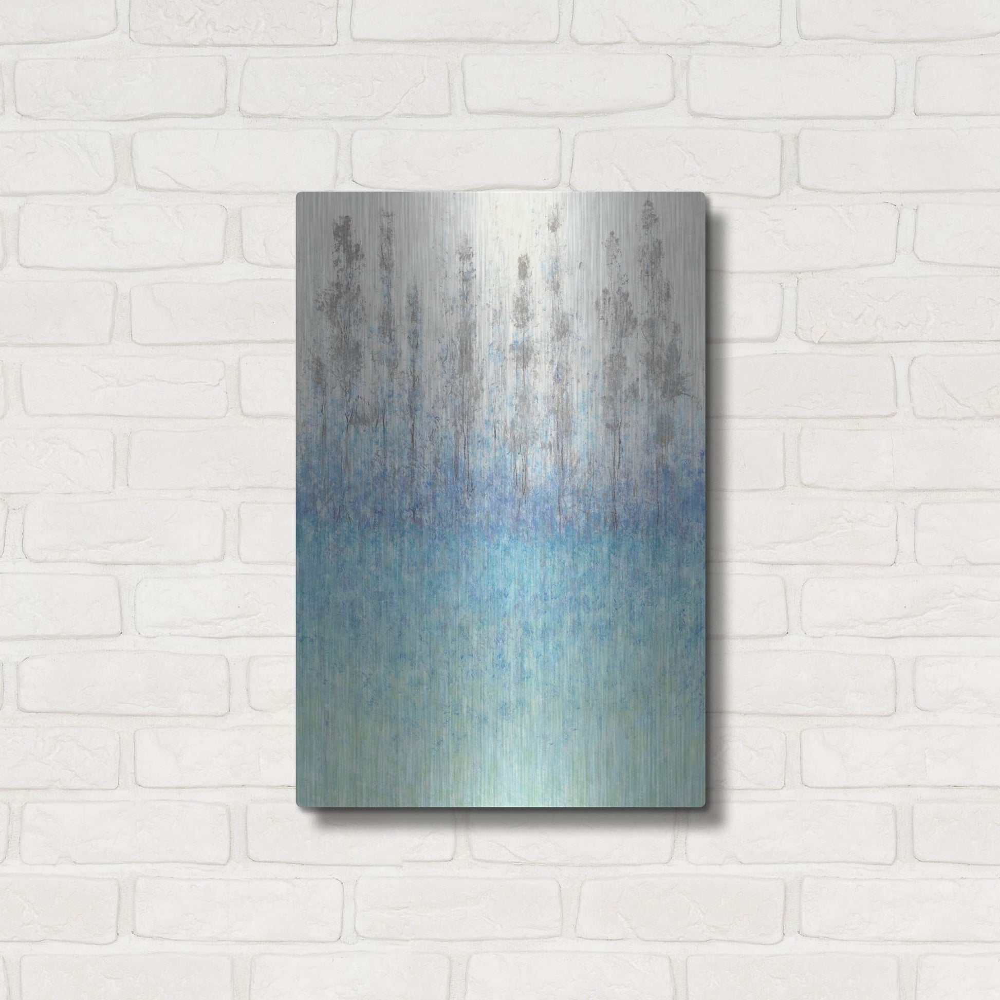 Luxe Metal Art 'Cypress Border I' by Tim O'Toole, Metal Wall Art,16x24