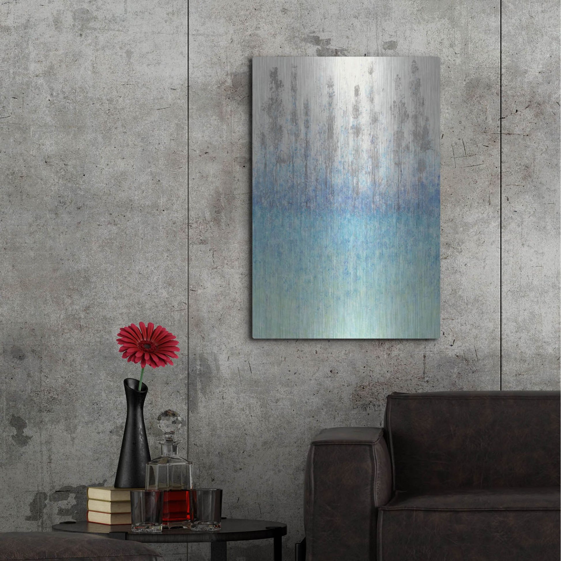 Luxe Metal Art 'Cypress Border I' by Tim O'Toole, Metal Wall Art,24x36