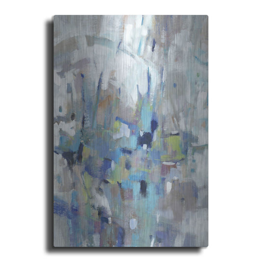 Luxe Metal Art 'Edgy Blues I' by Tim O'Toole, Metal Wall Art