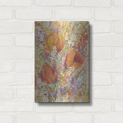 Luxe Metal Art 'Spring Bloom I' by Tim O'Toole, Metal Wall Art,12x16