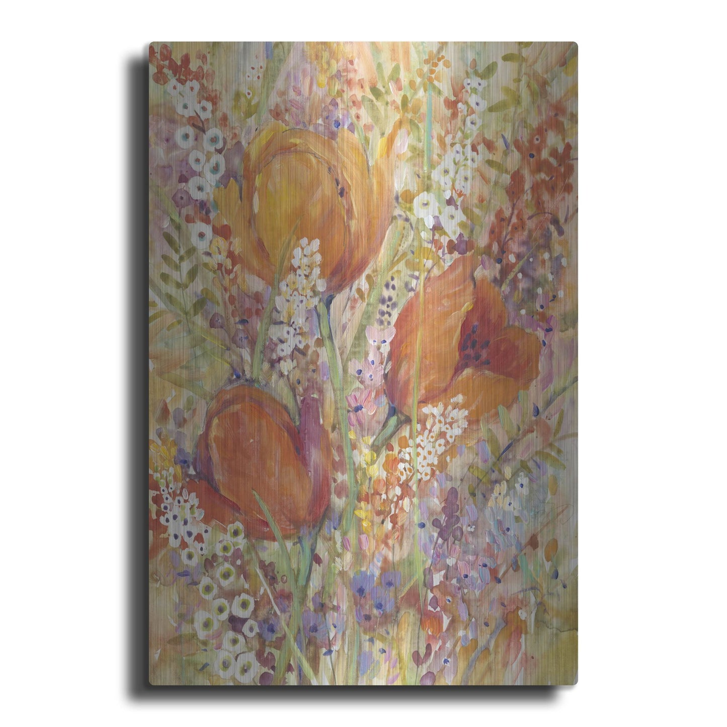 Luxe Metal Art 'Spring Bloom I' by Tim O'Toole, Metal Wall Art