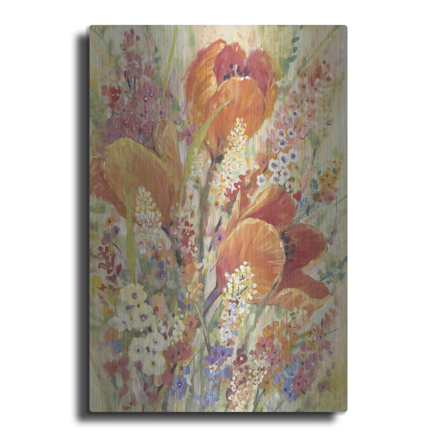 Luxe Metal Art 'Spring Bloom II' by Tim O'Toole, Metal Wall Art